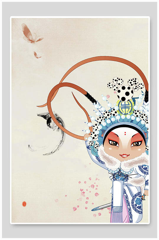 创意时尚戏曲宣传海报