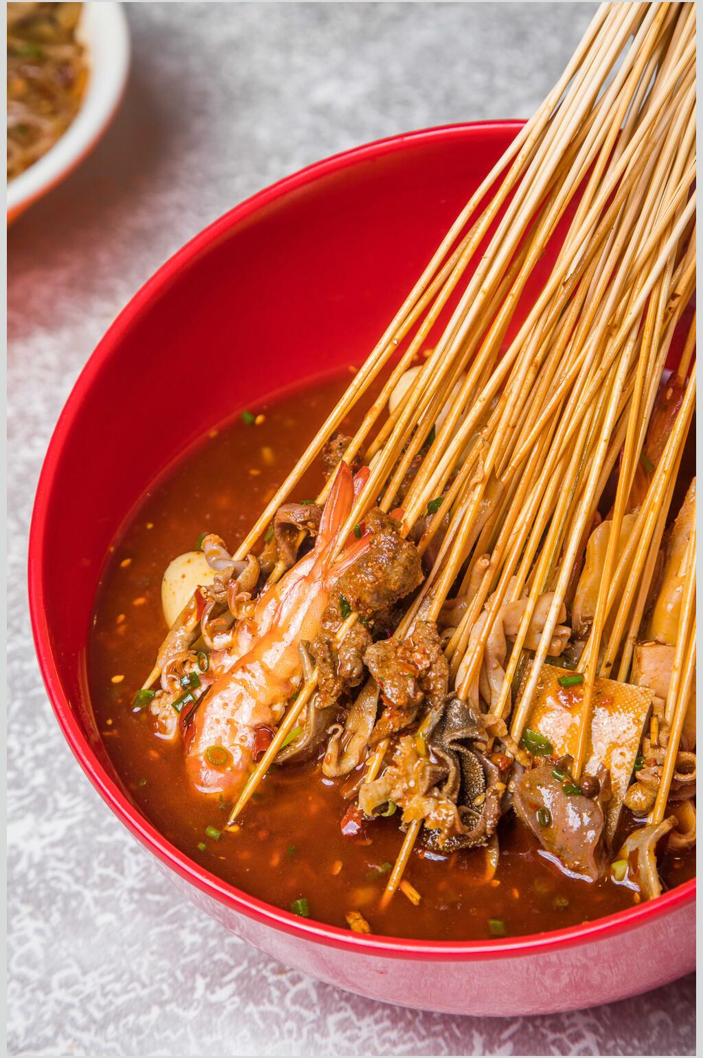 四川美食麻辣串串冒菜图片素材
