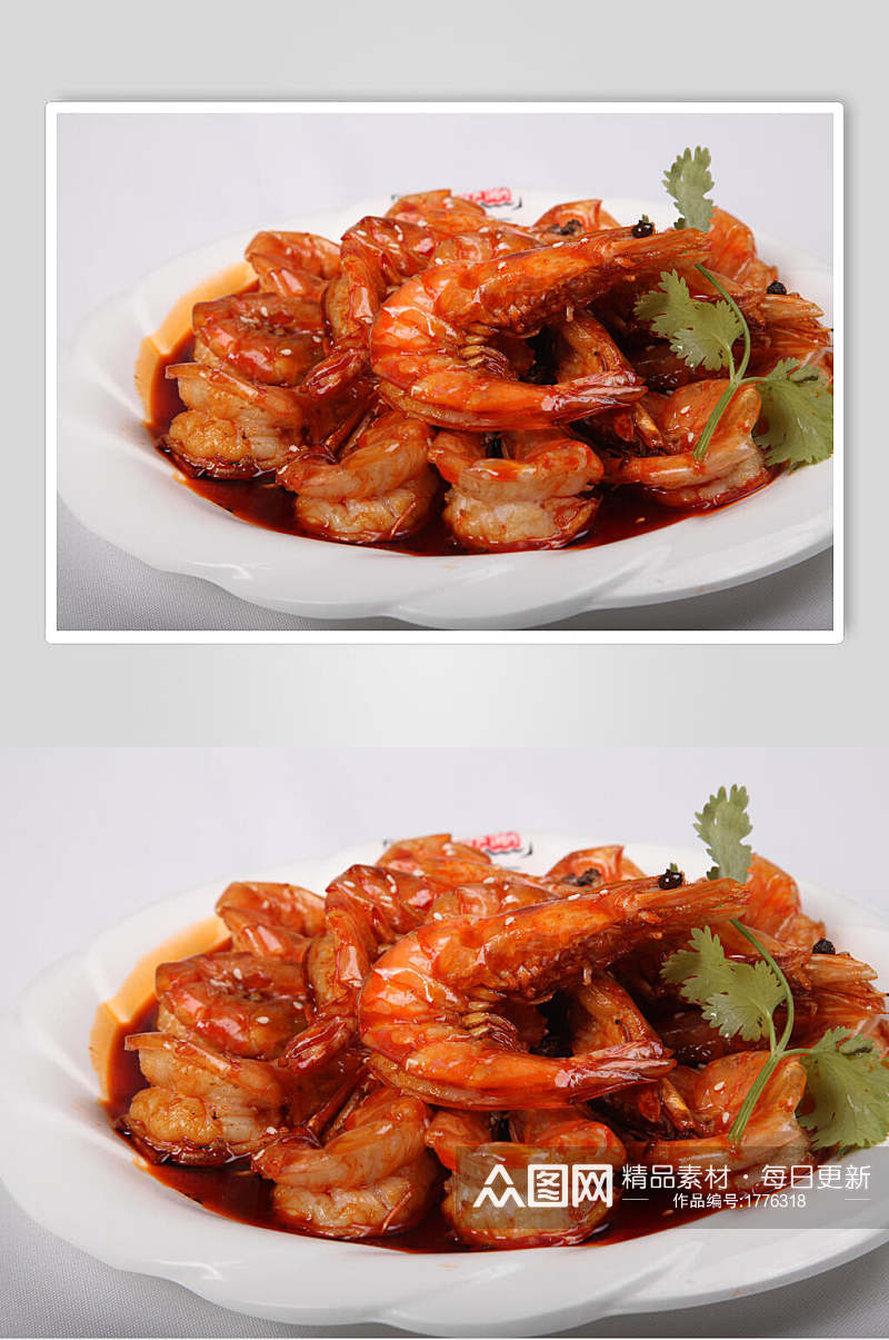 红烧香辣虾菜品美食图片素材