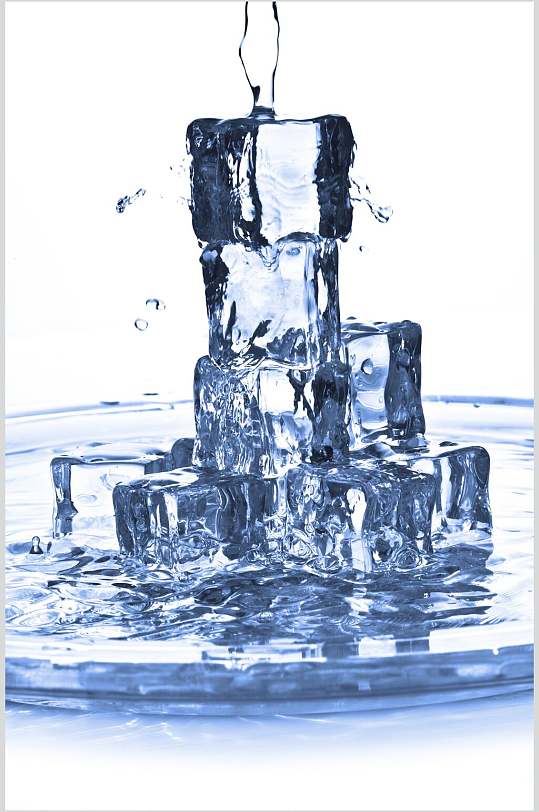 清新创意冰块高清图片