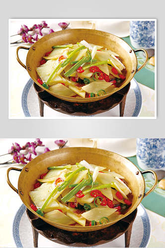 干锅青笋食品高清图片