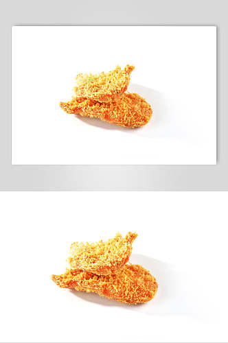 金黄炸鸡排炸鸡烤鸡白底美食图片