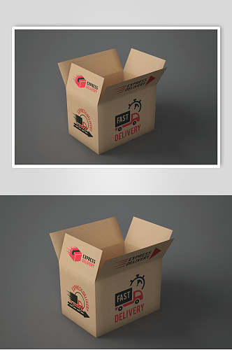 箱子盒子包装样机效果图