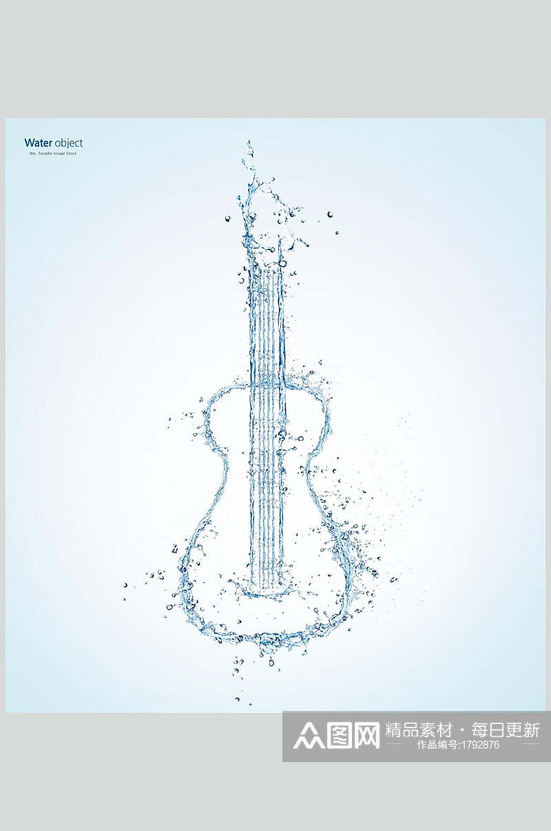 吉他水滴状创意设计元素素材素材