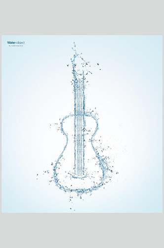 吉他水滴状创意设计元素素材
