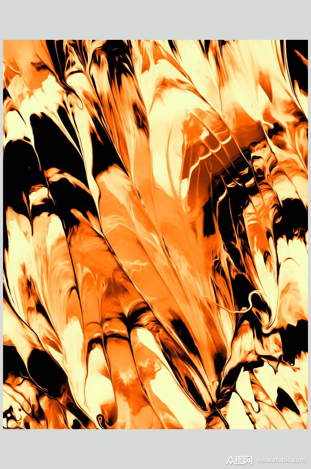 创意暖色调绘画图片