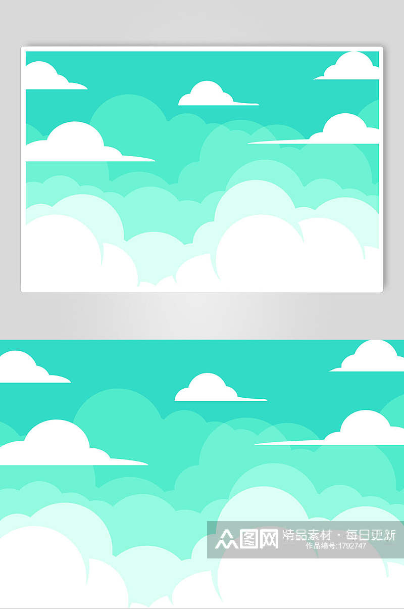 清新天空背景设计元素素材素材