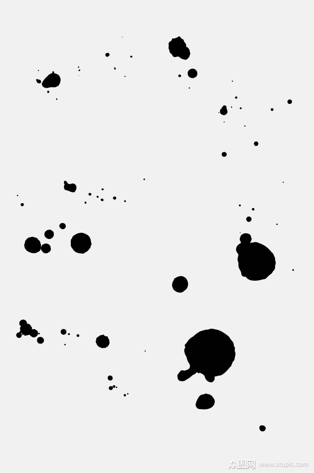 黑色墨点免抠元素素材