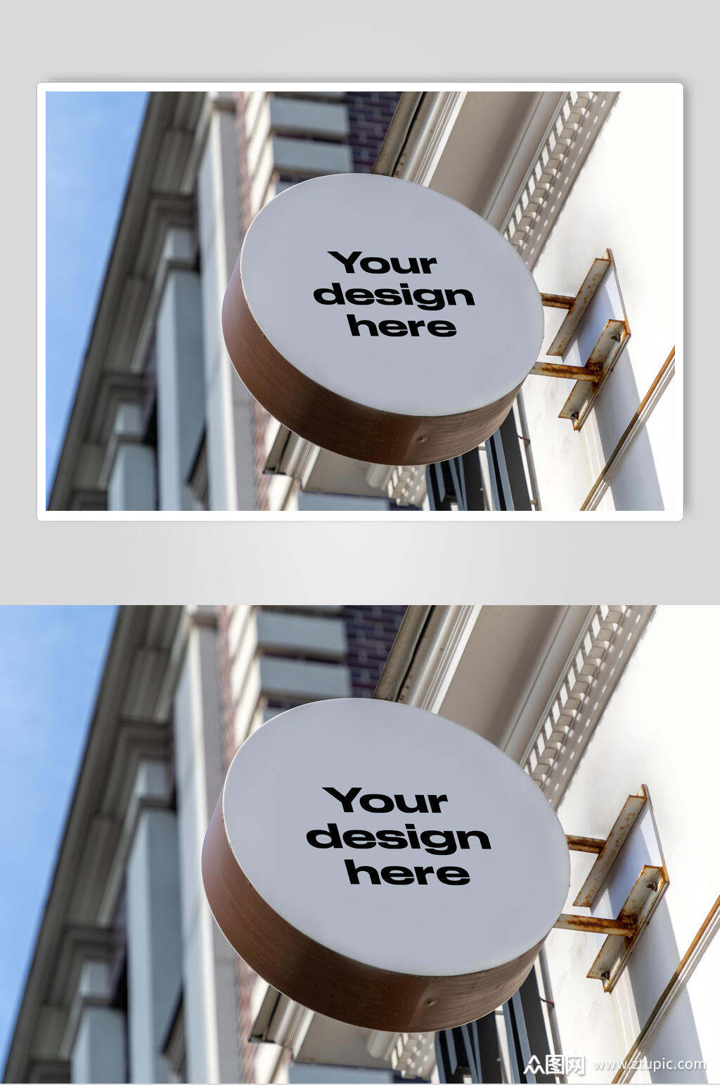 白色圆形吊牌logo展示样机效果图模板下载-编号1853958-众图网