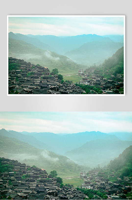 中国民族特色美景苗寨风景图片