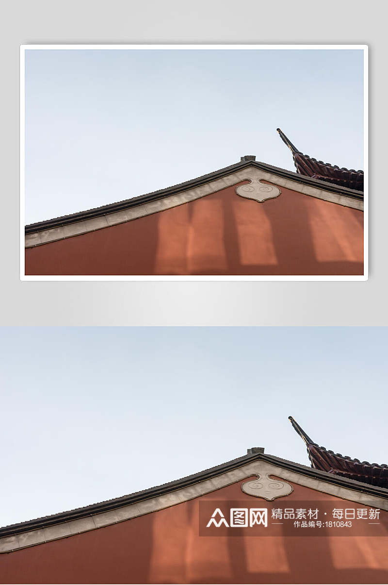 传统中国风建筑房檐高清图片素材