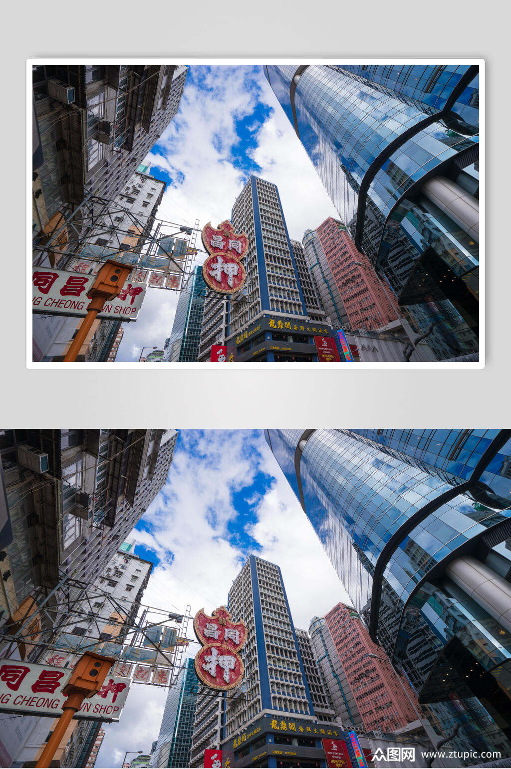 香港风景仰拍图片