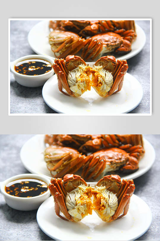 健康美味螃蟹大闸蟹特写图片