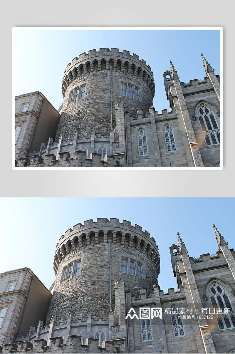 雄伟欧洲城堡古堡摄影元素图片素材