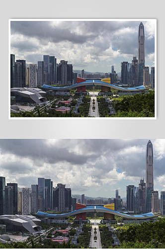 深圳市民中心全景摄影图片