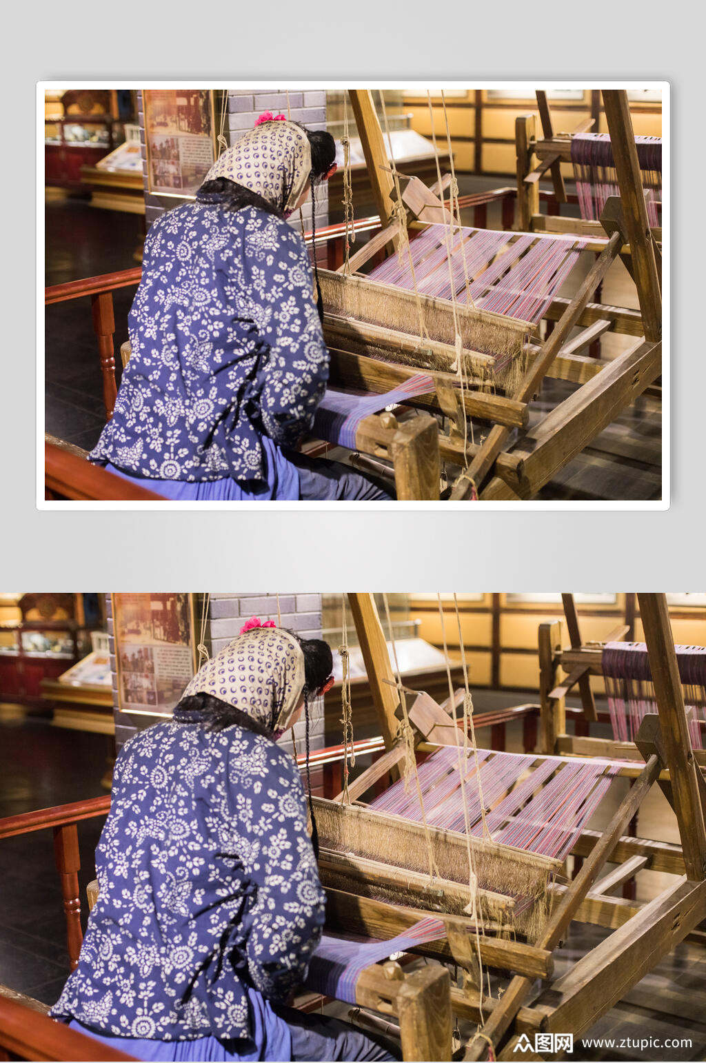 老上海黄道婆织布图片素材