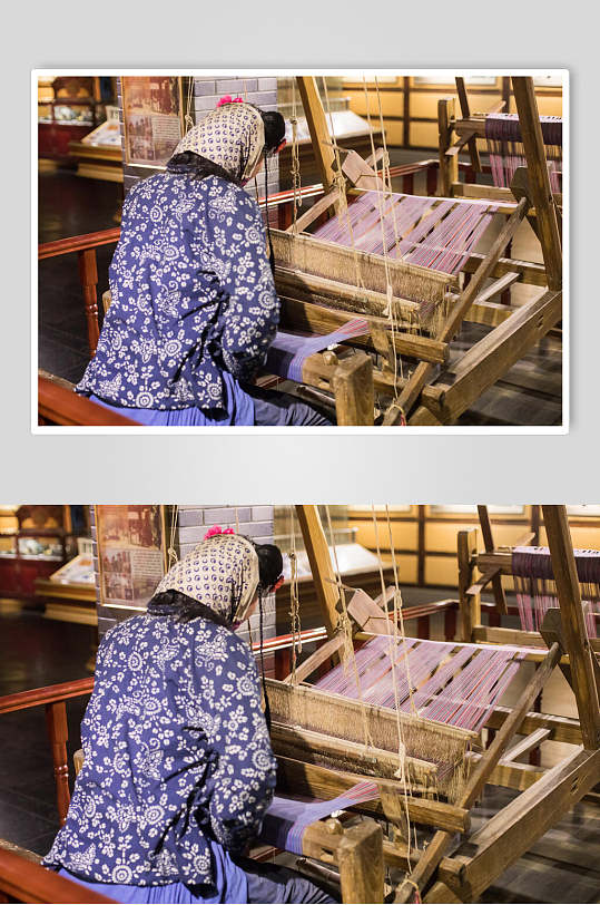 老上海黄道婆织布图片
