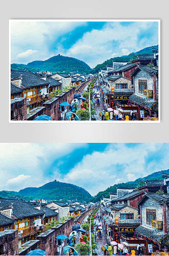 凤凰古城摄影背景素材元素图片