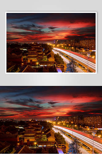 经典北京风光建筑摄影背景元素图片