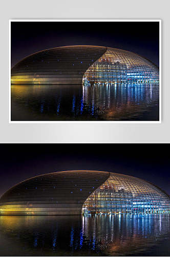 北京风光建筑夜景远景高清图片