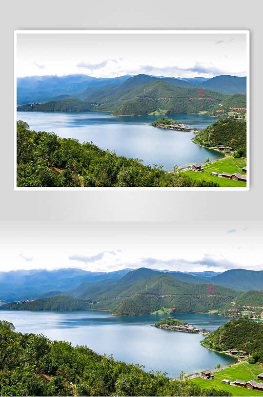 泸沽湖山水高清图片