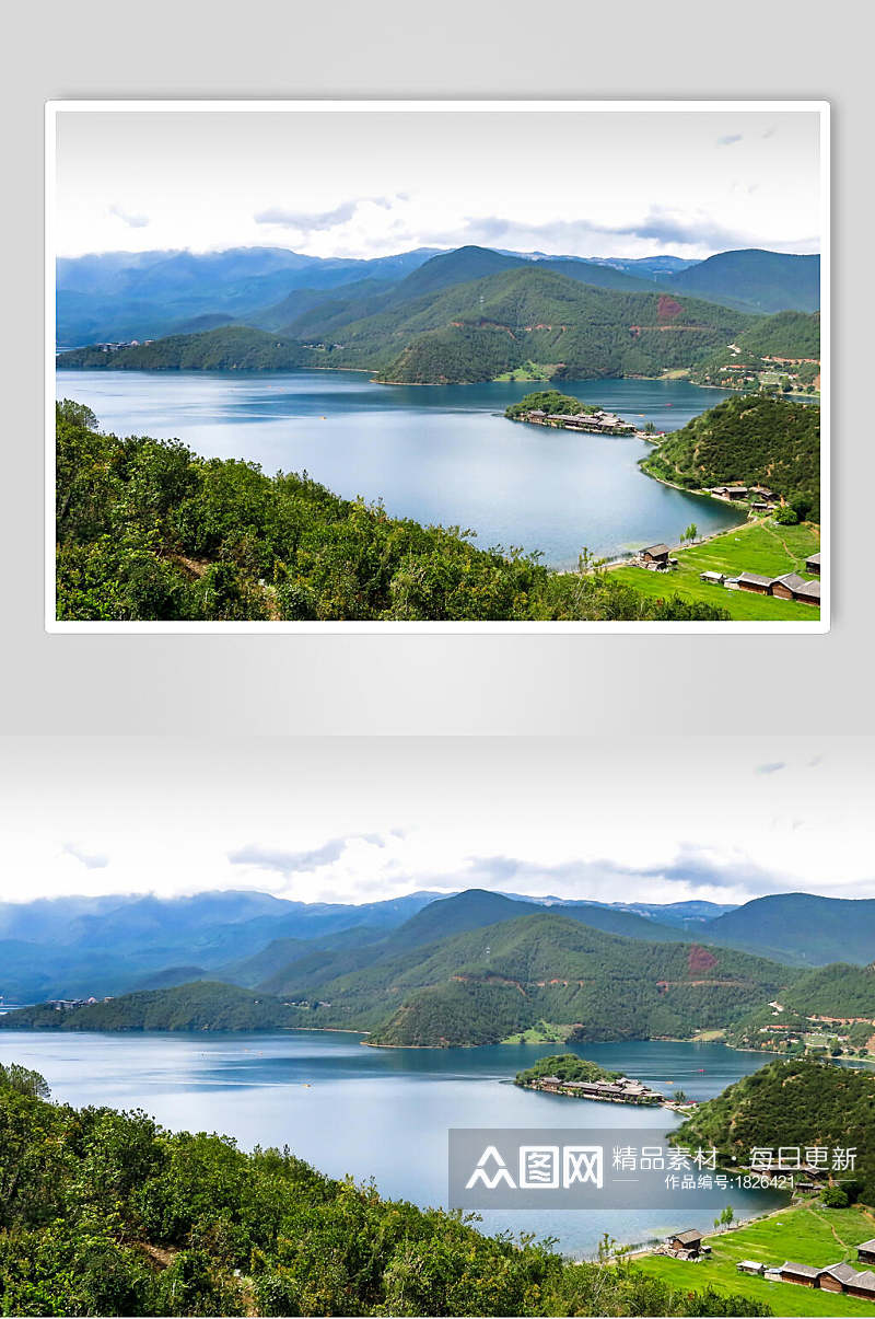 泸沽湖山水高清图片素材