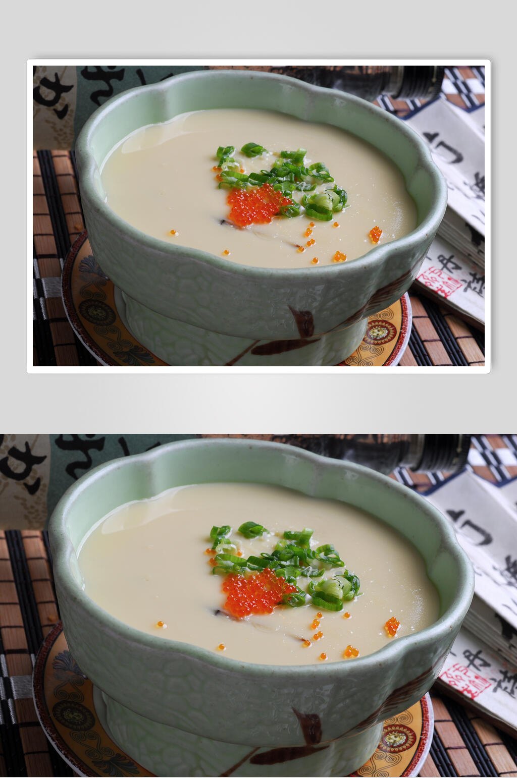 蒸菜蟹卵蒸蛋高清图片素材