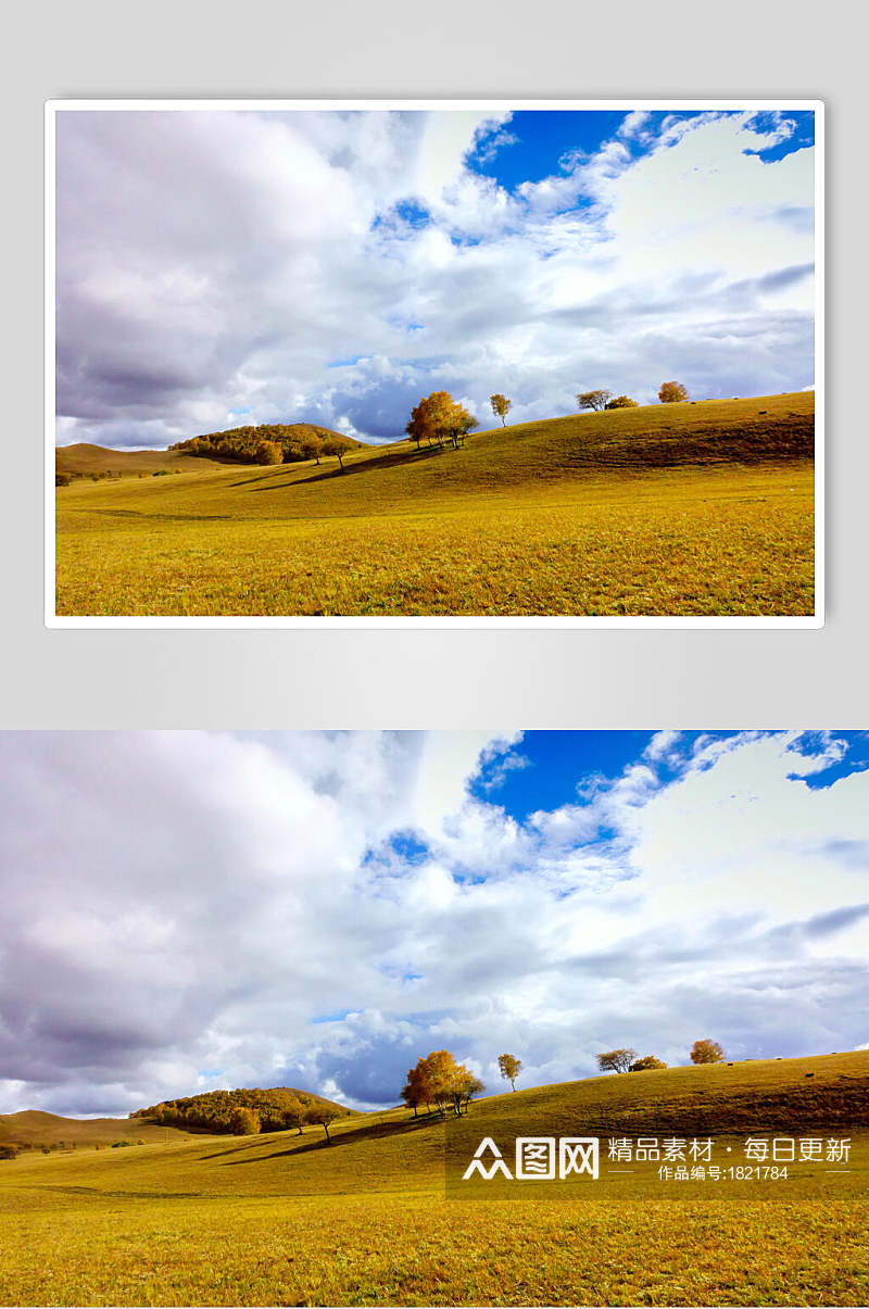 乌兰布统风景秋季草原高清图片素材