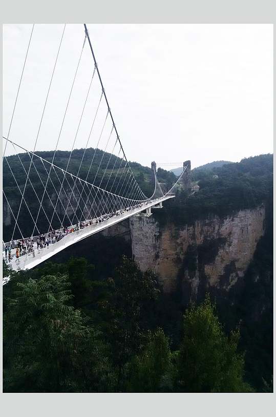 张家界天门山索桥图片