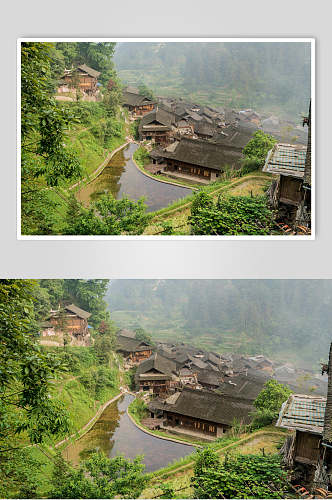苗寨建筑风景摄影素材图片