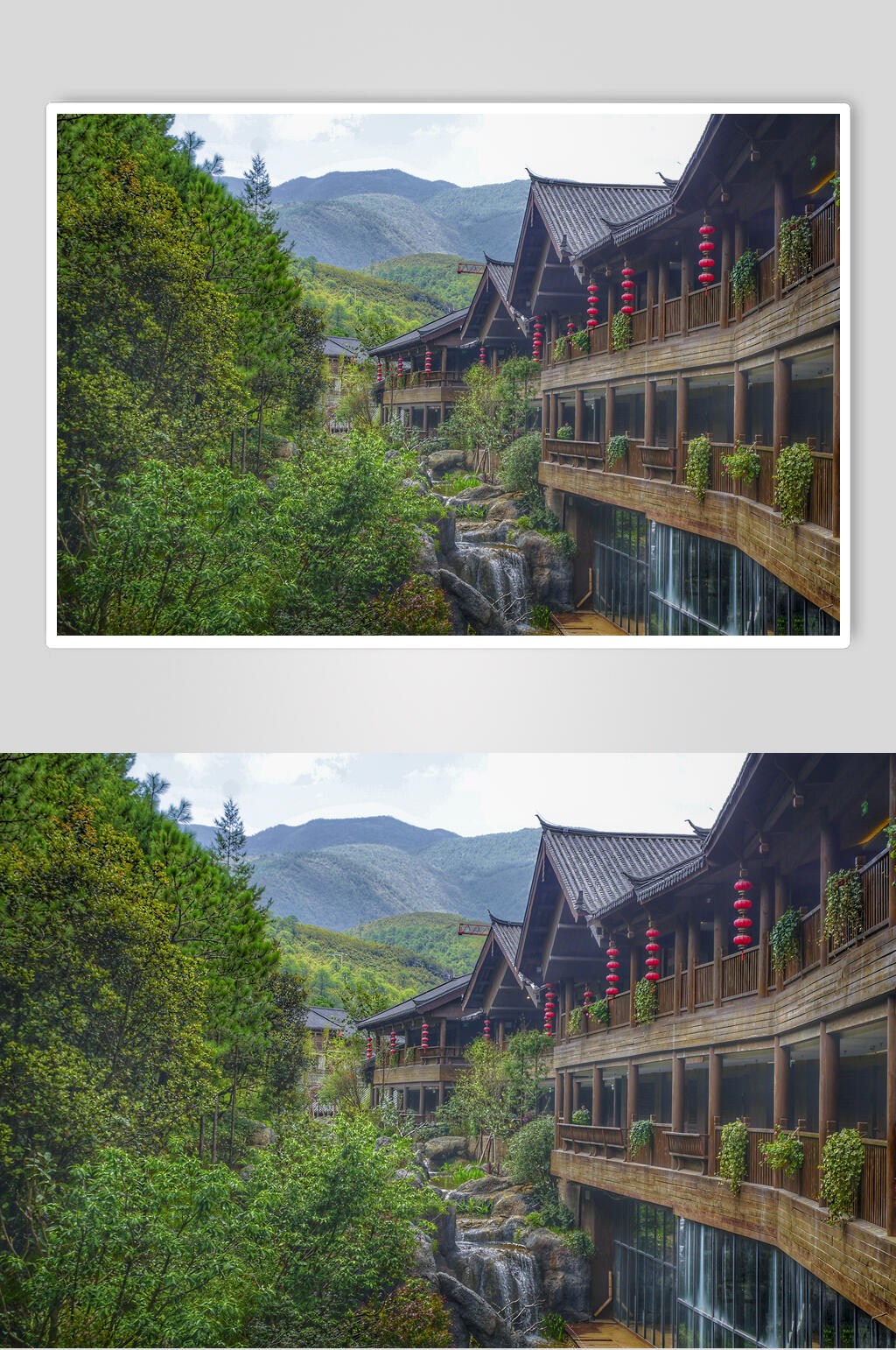 丽江雪山酒店客栈高清图片素材