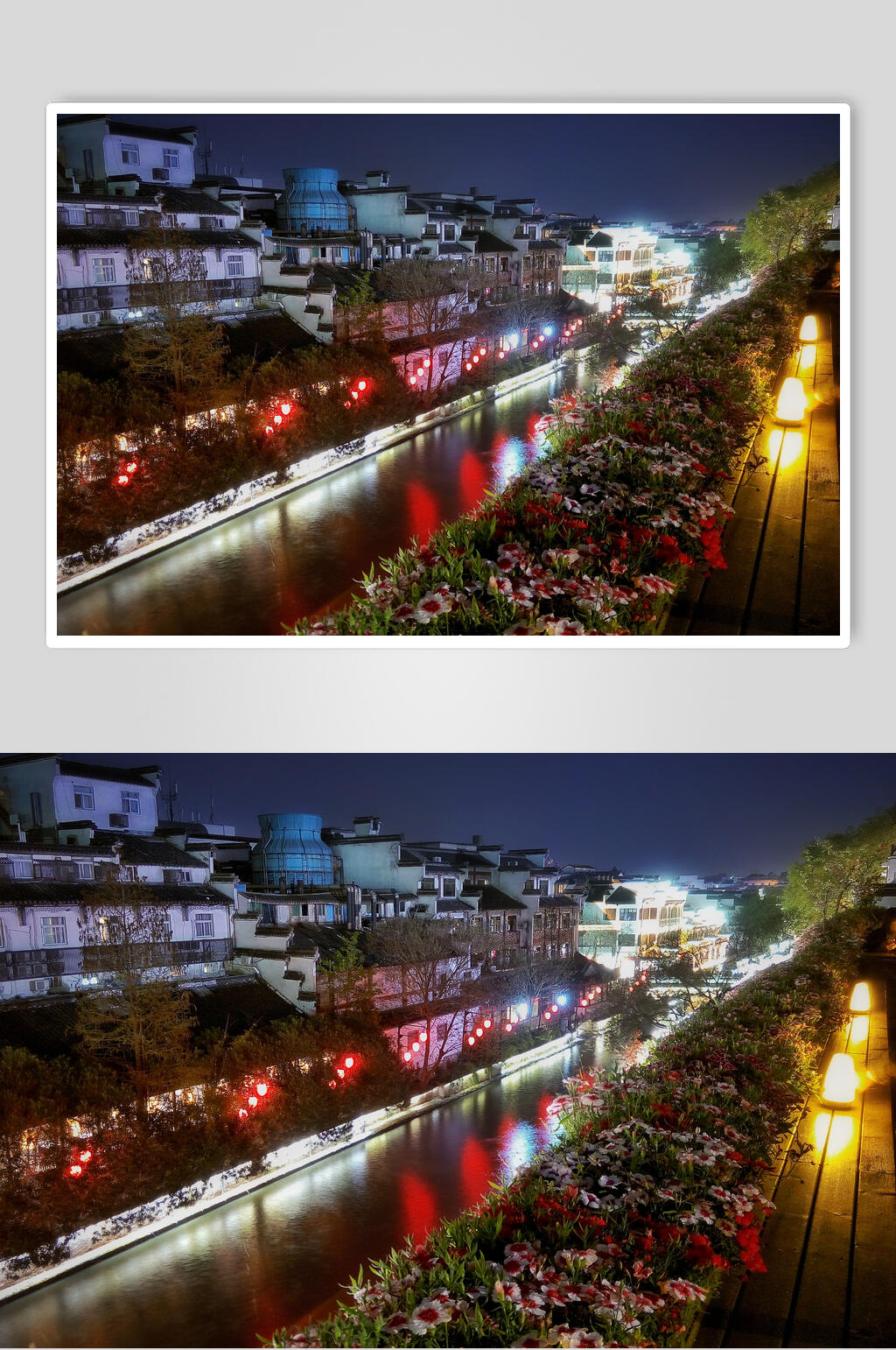 南京夜景秦淮河高清图片素材