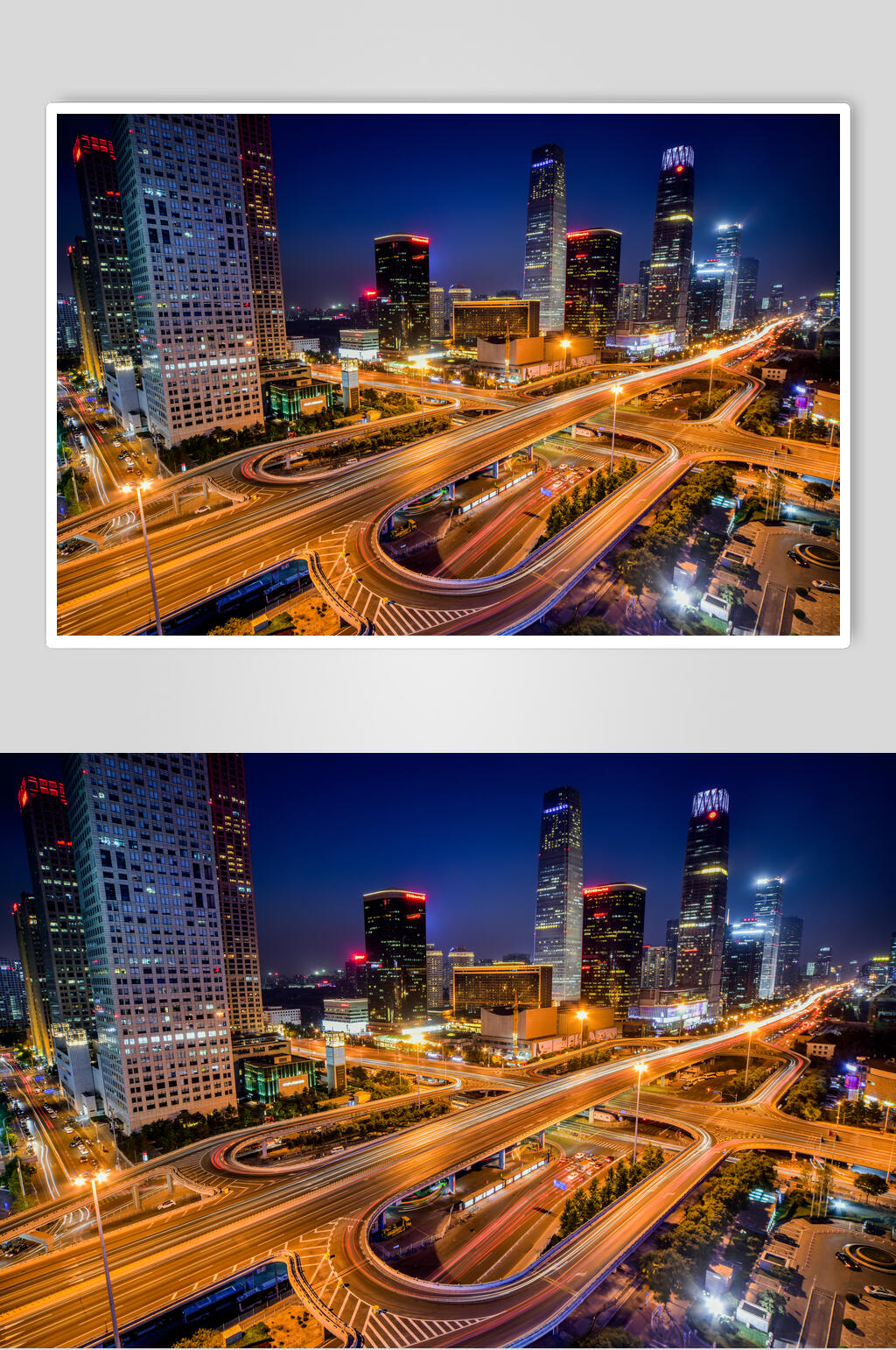 北京风光建筑立交桥夜景摄影图片素材