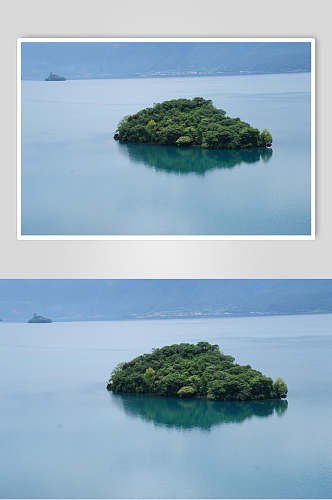 清澈泸沽湖摄影素材图片