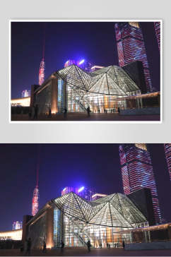 时尚深圳音乐厅夜景高清图片