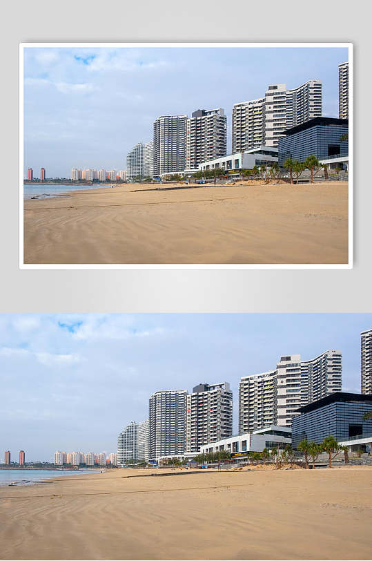 广东惠州海景房沙滩高清图片