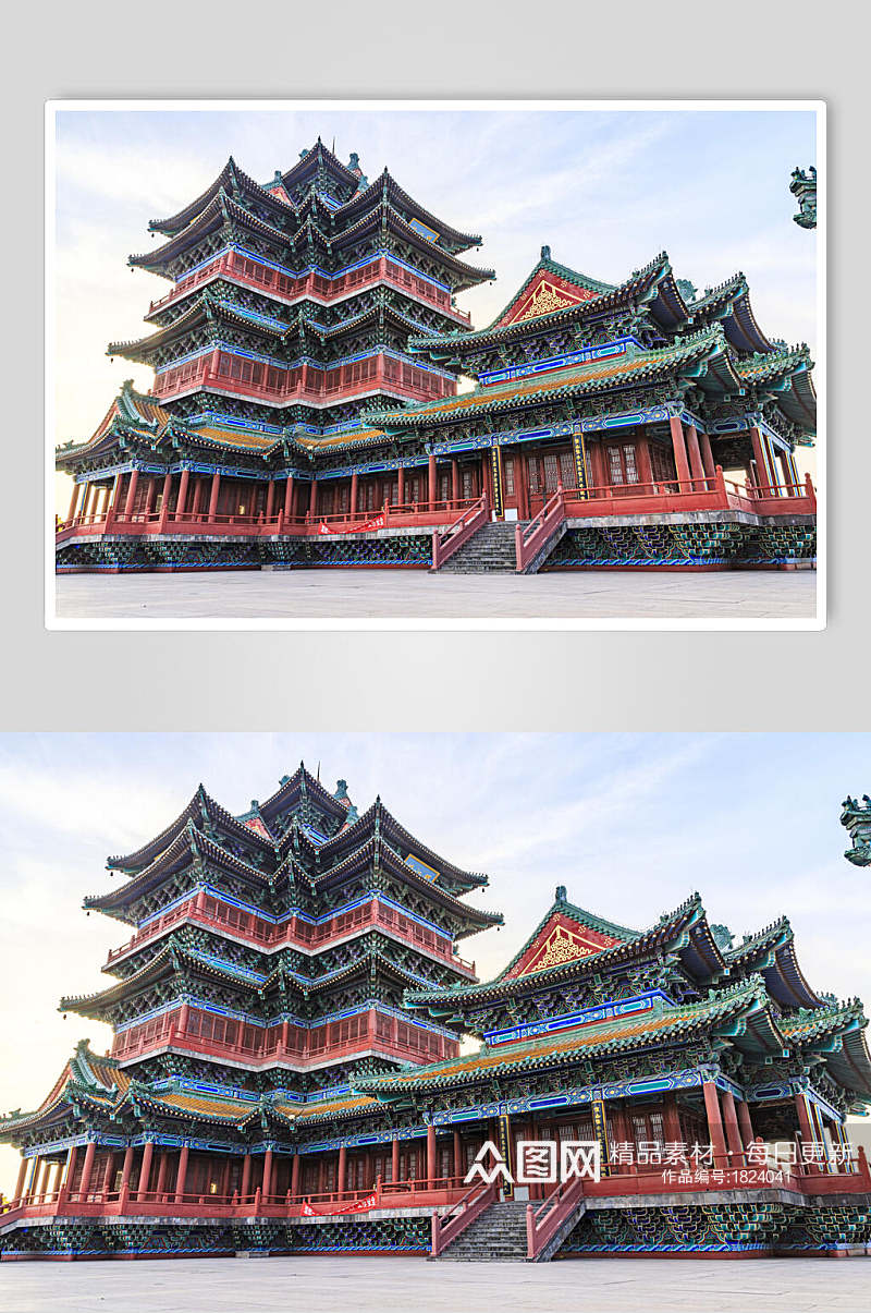 中国风古建筑景观图片素材