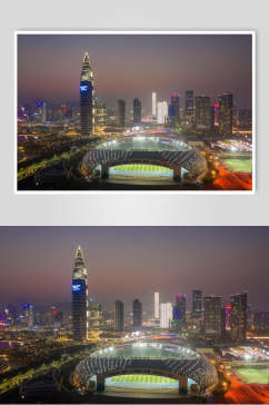 深圳体育中心夜景高清图片