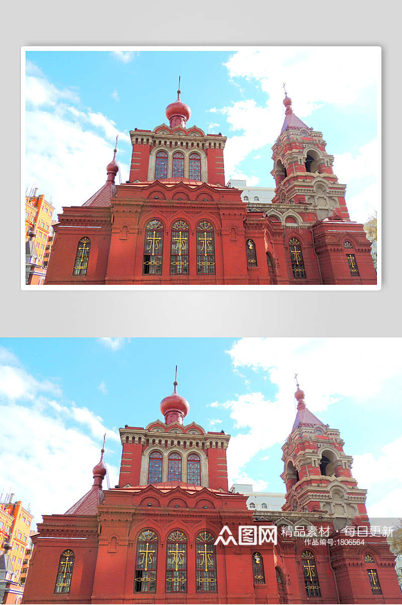 哈尔滨教堂高清图片素材