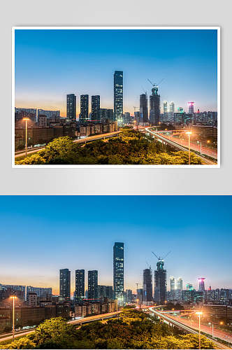 现代城市深圳夜景高清图片