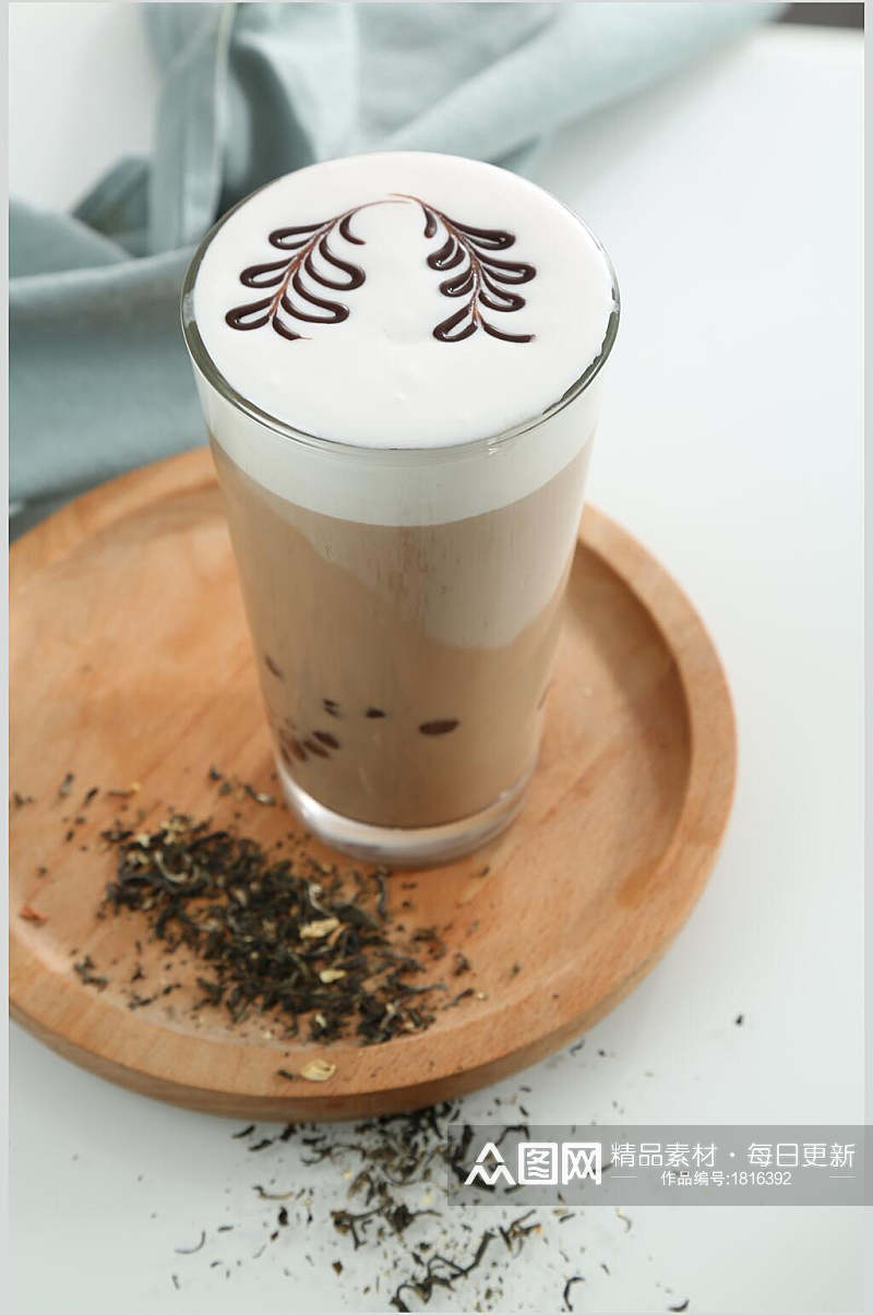 创意奶盖奶茶水果茶摄影图片素材