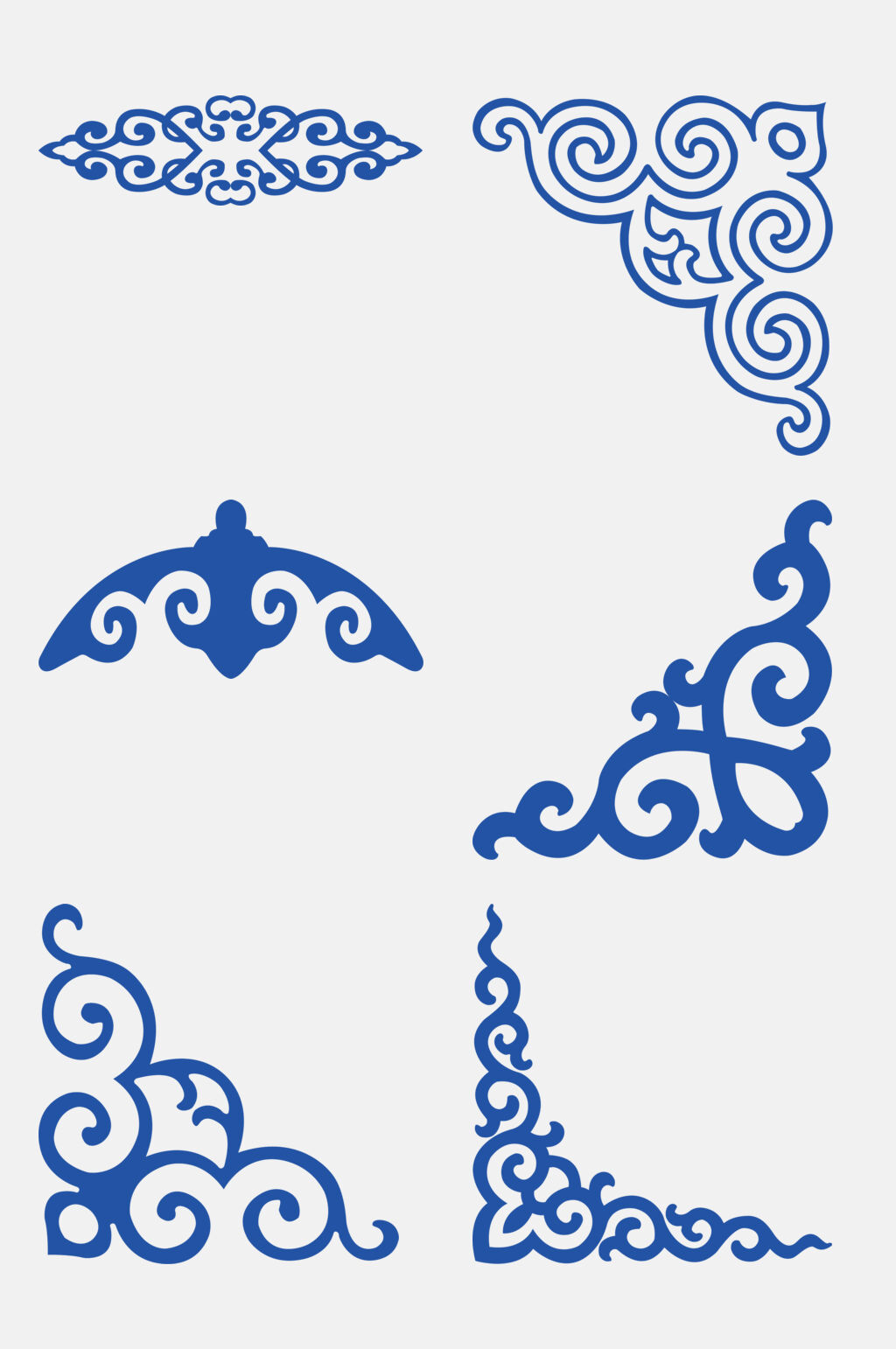 蒙古花纹图案简单图片