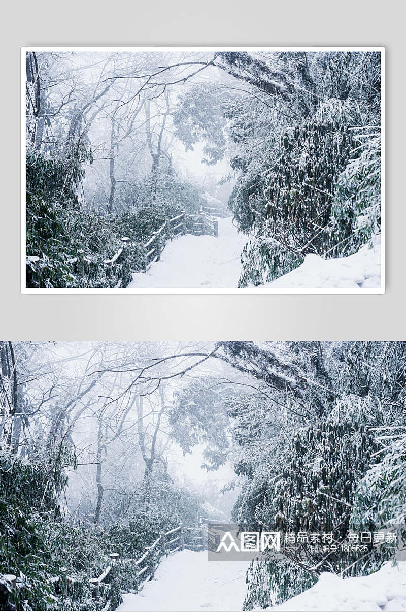峨眉山雪景摄影图片素材