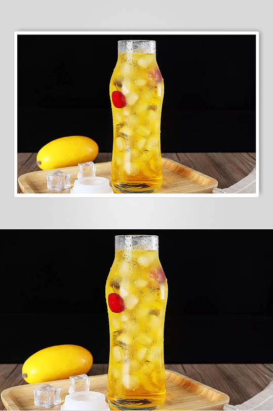 冰镇芒果果汁饮料图片