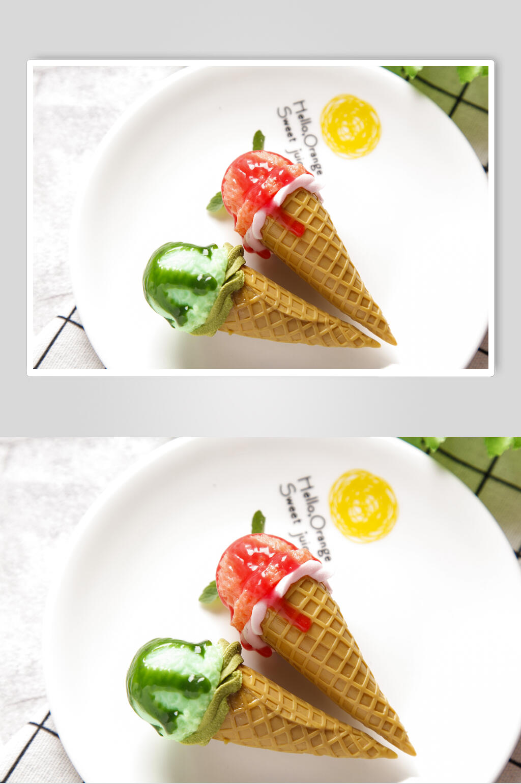 甜筒冰淇淋美食图片素材