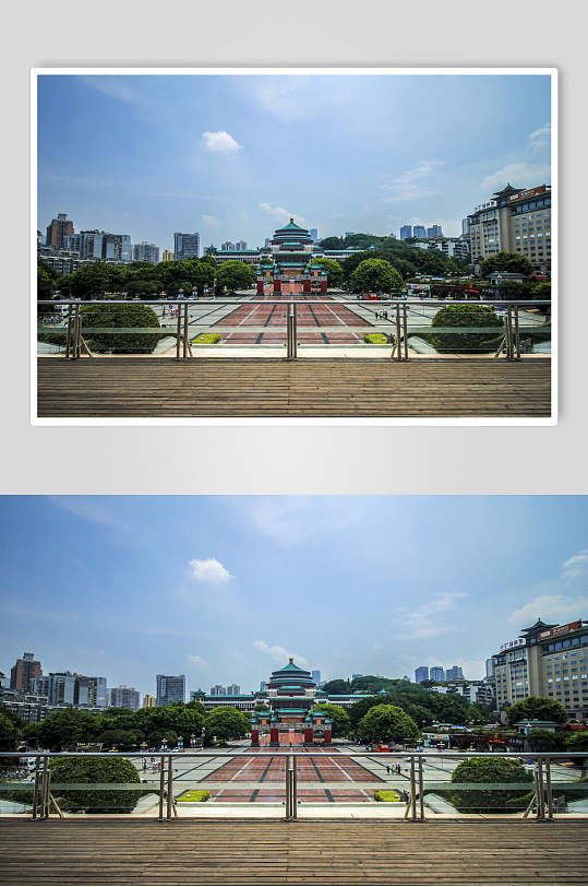 美景重庆城市插画图片