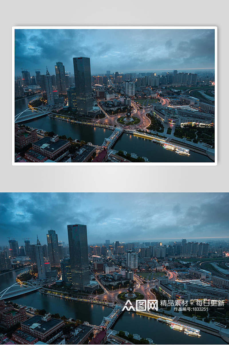 天津城市风光宣传海报图片素材
