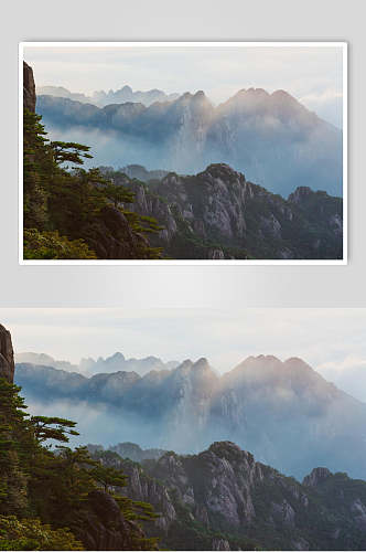 清新云山云海摄影背景元素图片