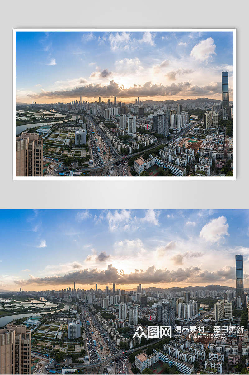深圳城市全景摄影图片素材