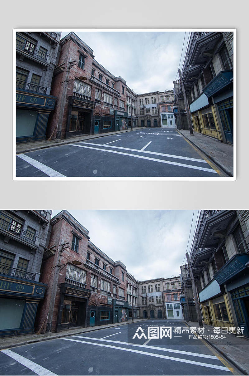 老上海影视场景老式建筑图片素材
